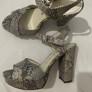 Snakeskin Chunky Heel